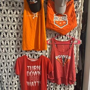 Orangetheory Orange and Red Tank Tops